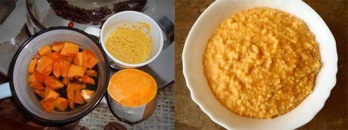 corn porridge with pumpkin for psoriasis